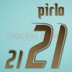 Italy 2006 Pirlo #21 World Cup Homekit Nameset Printing