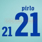 Italy 2010 Pirlo #21 World Cup Awaykit Nameset Printing 