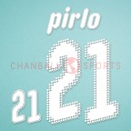 Italy 2008 Pirlo #21 EURO Homekit Nameset Printing 