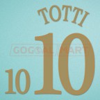 Italy 2004 Totti #10 EURO Homekit Nameset Printing 