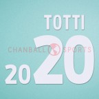 Italy 2000 Totti #20 EURO Homekit Nameset Printing 