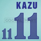 Japan 1999-2000 Kazu #11 Awaykit Nameset Printing