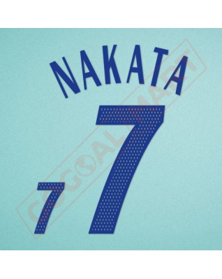 Japan 2002 Nakata #7 World Cup Awaykit Nameset Printing