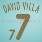 Spain 2008 David Villa #7 EURO Homekit Nameset Printing 