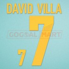Spain 2012 David Villa #7 EURO Homekit Nameset Printing
