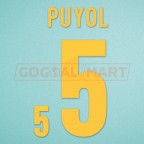 Spain 2012 Puyol #5 EURO Homekit Nameset Printing
