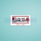 Italian League AC Milan 110 year Football 110 e lode 1899-2009 Soccer Patch / Badge 