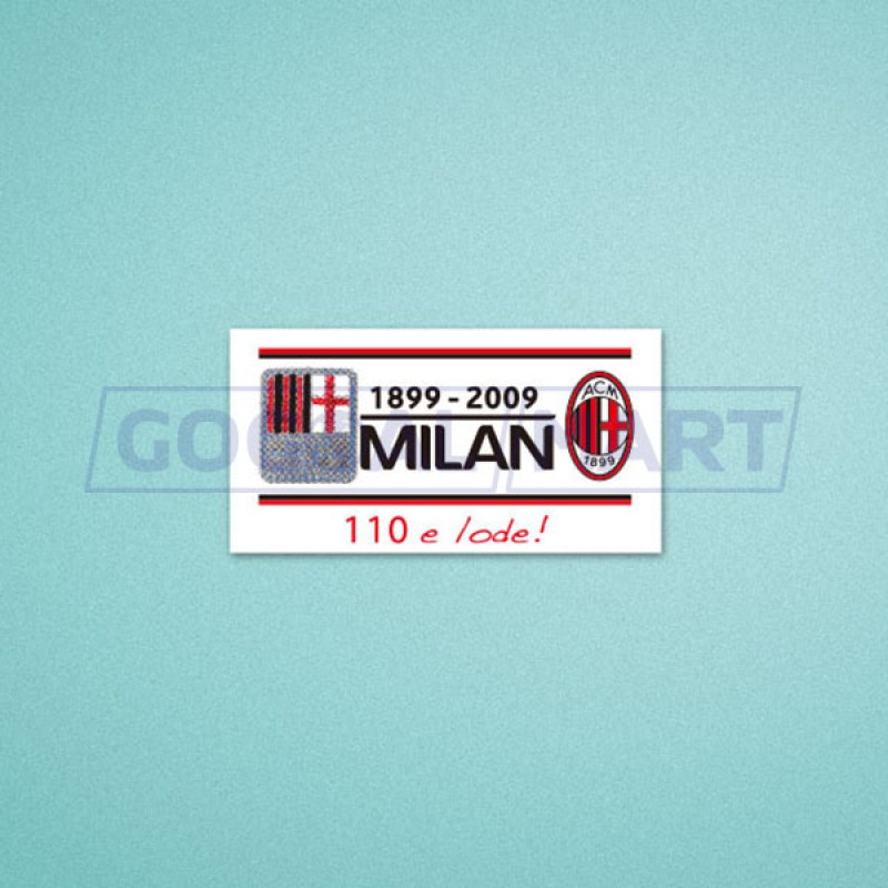 Italian League AC Milan 110 year Football 110 e lode 1899-2009 Soccer Patch / Badge 