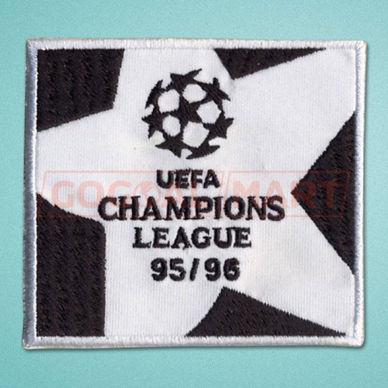 UEFA Champions League 1995-1996 White Sleeve Soccer Patch / Badge