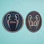 UEFA Champions League Winner 2013-2014 + 10 Times Trophy (dark grey) Real Madrid Sleeve Sleeve Soccer Patch / Badge