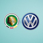 Germany Bundesliga League Cup DFB-Pokal & VW sponsor logo 2014-2016 Soccer Patch / Badge 