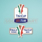 Italy TIM Cup 2014 final Fiorentina vs Napoli Sleeve Soccer Patch / Badge 