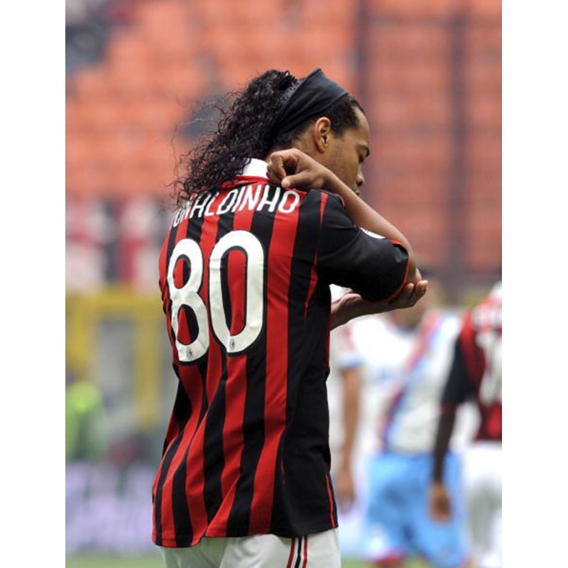 AC Milan 2009/2010 home retro shirt long sleeves#ronaldinho #ronaldinh, Ronaldinho