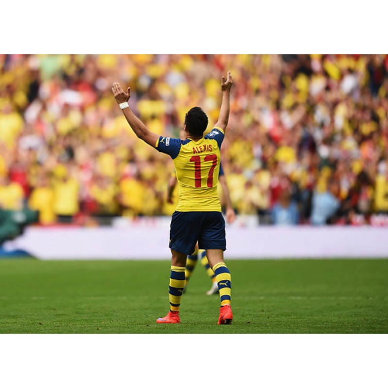 Alexis #17 2014-2015 Arsenal FA Cup Homekit Nameset Printing 