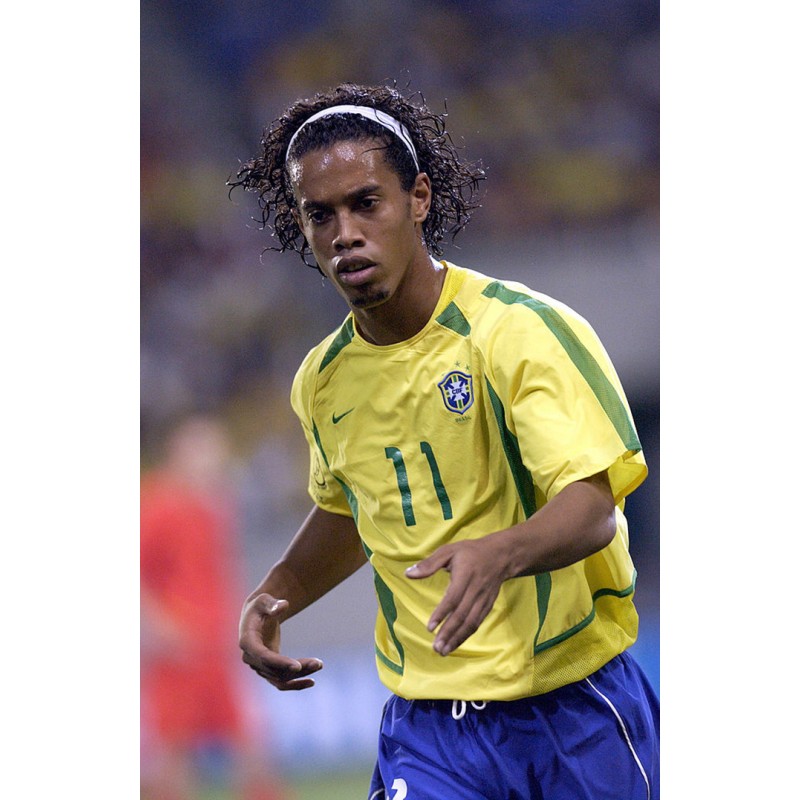 Brazil 2002 Ronaldinho #11 World Cup Homekit Nameset Printing 