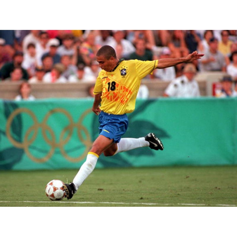 Brazil 1994 Ronaldinho #18 World Cup Homekit Nameset Printing 