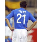 Italy 2002 Vieri #21 World Cup Homekit Nameset Printing 