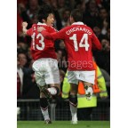 Manchester United 2010-2011 Chicharito #14 Champions League Homekit Nameset Printing 