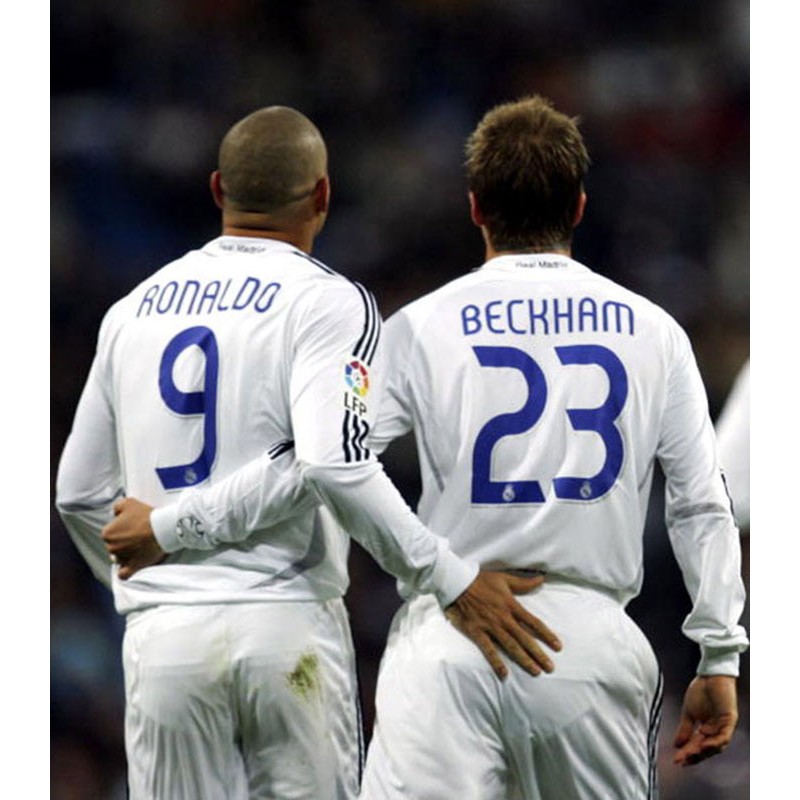Spanish La Liga 2006-2007 Real Madrid #7 Raul Homekit NameSet Printing 